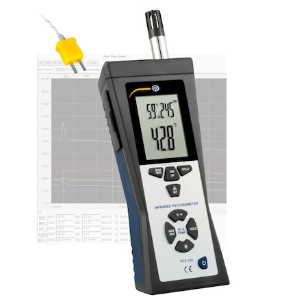 Pce Instruments Air Humidity Meter, 10 to 90% H.r. PCE-320
